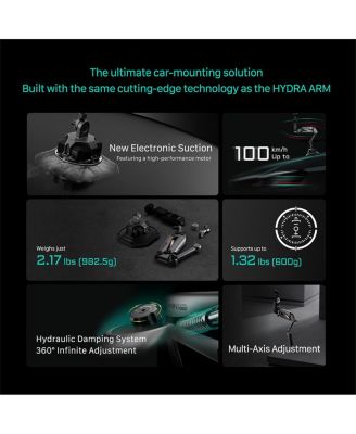 Hydra Alien Mini Electronic Suction Cup Kit, Titanium Gray