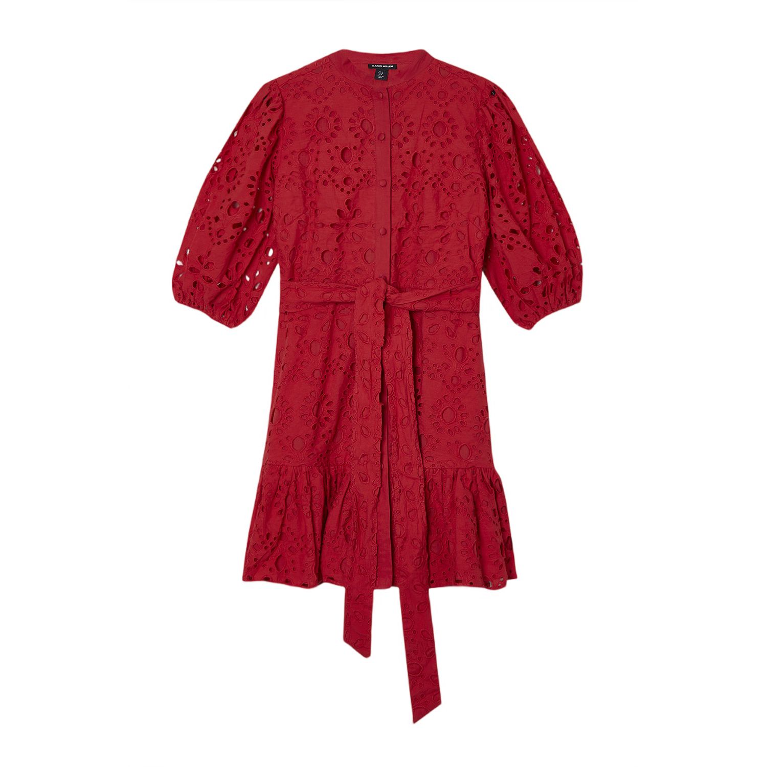 Women's Woven Tie Waist Mini Dress