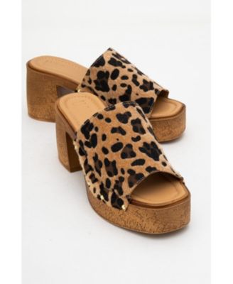 Pull Leather Platform Mules (Women)