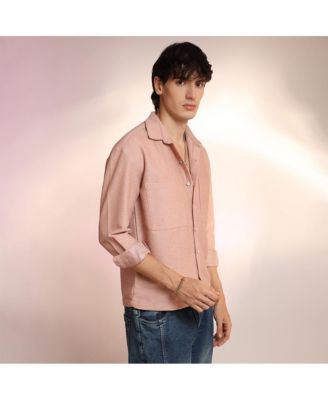 Men's Chevron-Woven Utility Shirt