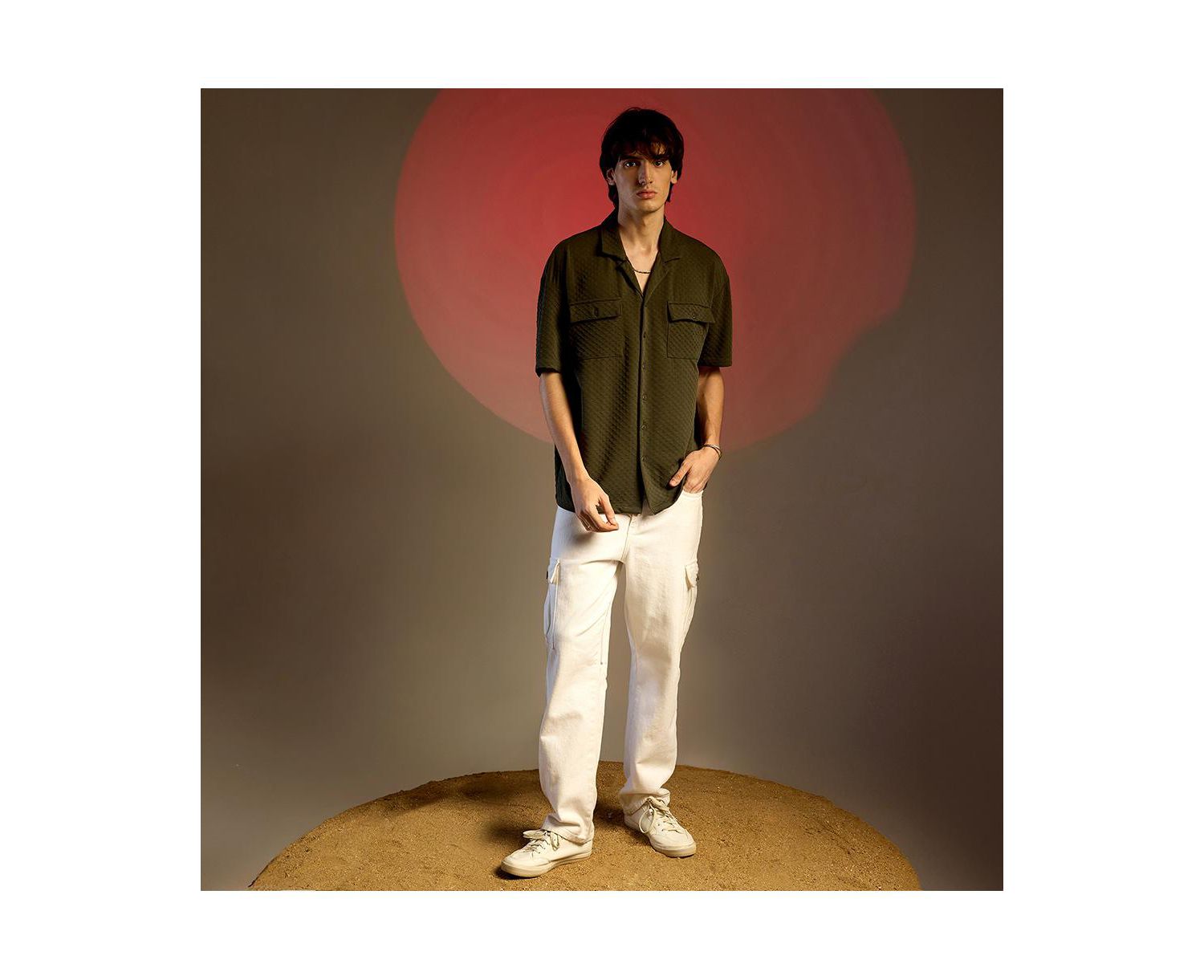 Men's Cubic Utility Oversized Shirt