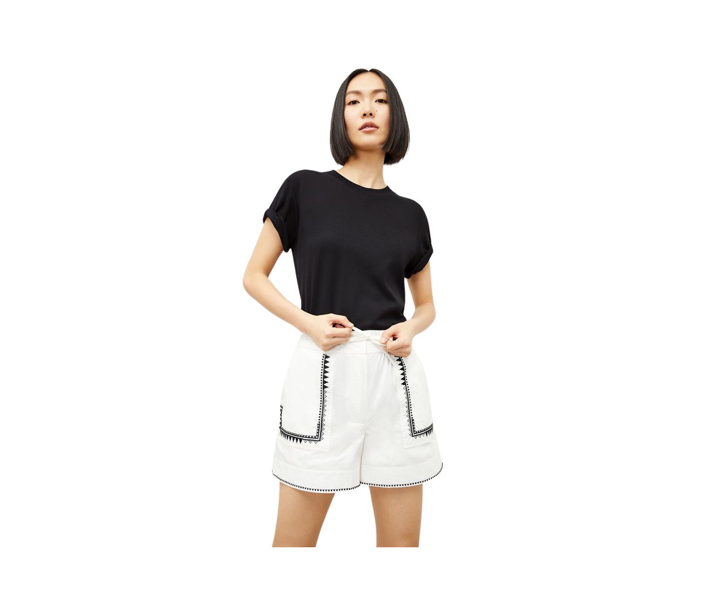 Женская футболка M.M.LaFleur Leslie - Organic Pima Cotton, цвет: Чёрный — фото 5