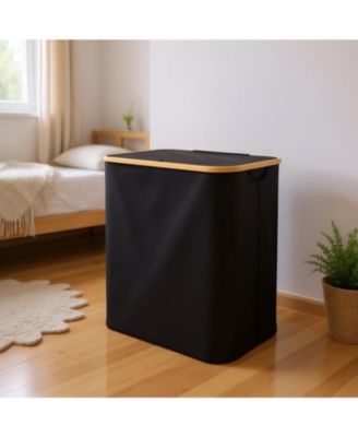 Single Hamper with Dual Sections