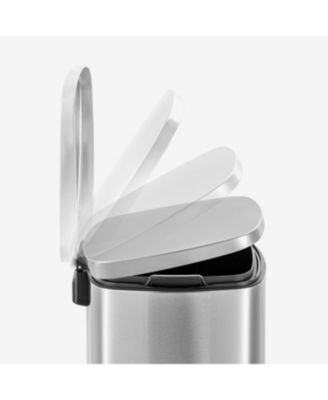 50L + 5L + 5L Rectangular Step Can Combo, Stainless Steel Trash Cans with Lids