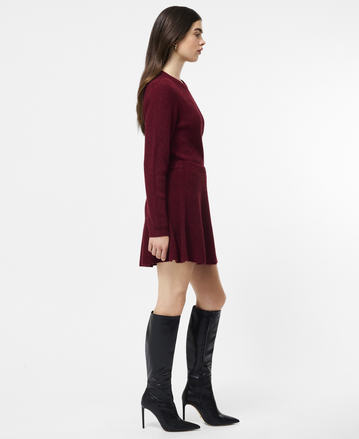French Connection Vhari Knit Mini Skirt  Skirts In Burgundy