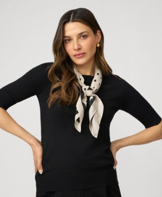 Women's Elbow Sleeve Crewneck Sweater