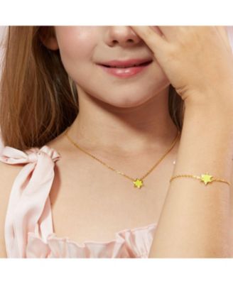 Petit Star of David Necklace in Yellow