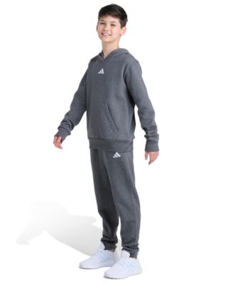 Big Boys' 8-20 Long Sleeve Pullover Hoodie and Joggers Essential Small Logo Fleece, 2-Piece Set