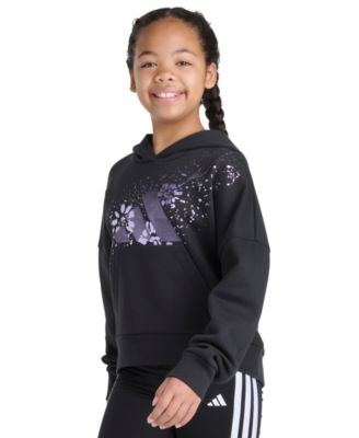 Big Girls' Long Sleeve Graphic Fleece Pullover Hoodie