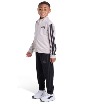 Toddler and Little Boys' 2T-7 Long Sleeve, Three Stripes Jacket and Jogger Pant, 2-Piece Set