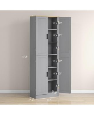 Freestanding Kitchen Pantry Cabinet with Doors for Dining and Cooking Essentials