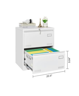 Filing Cabinet Lateral File Cabinet 2 Drawer with Lock Metal File Cabinets Three Drawer Office Cabinet for Legal/Letter/A4/F4