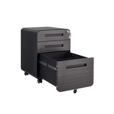 3 Drawer Mobile File Cabinet Under Desk Office Versatile Storage Cabinet for Legal/Letter/A4 Files, 5 Wheel Design Anti-Tilting