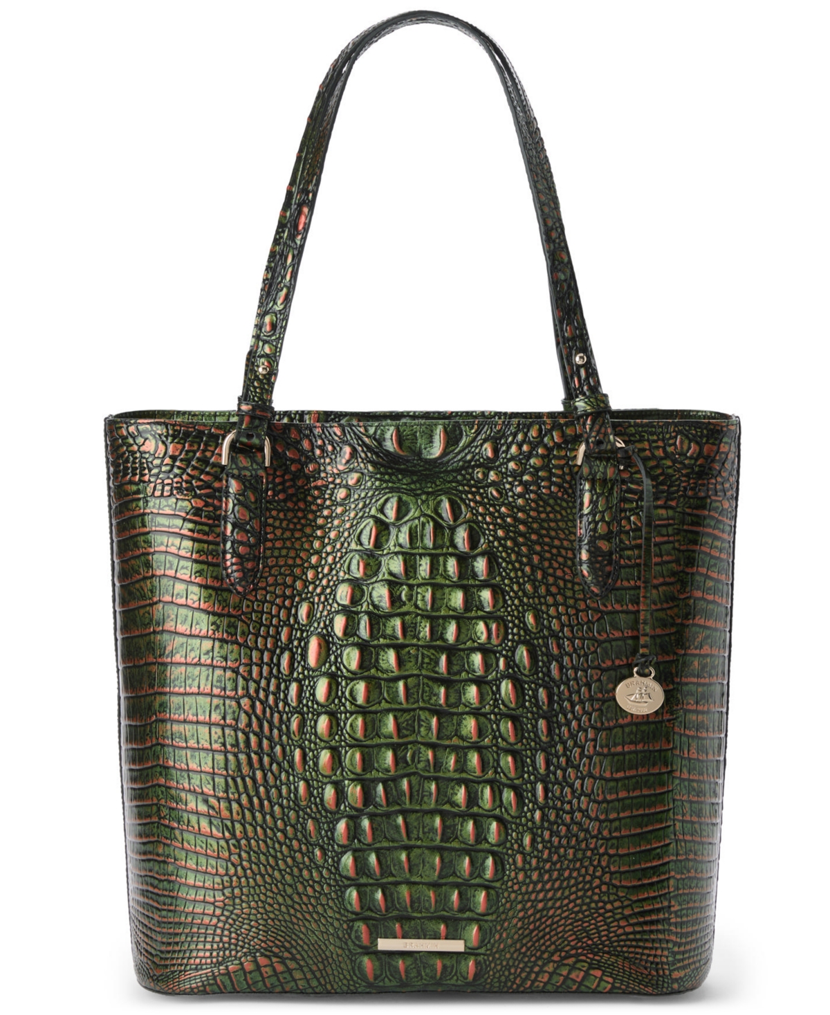 Brahmin Ezra Melbourne Large Embossed Leather Tote Bag