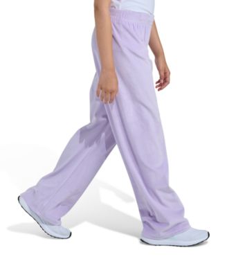 Big Girls' S-XL Elastic Waistband Wide Leg Velour Pants