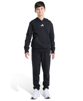 Big Boys' 8-20 Long Sleeve Pullover Hoodie and Joggers Essential Small Logo Fleece, 2-Piece Set