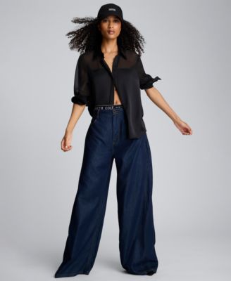 Women's' Button-Front Collar Neck Shirt