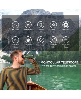 40x60 HD Monocular with Tripod & Night Vision