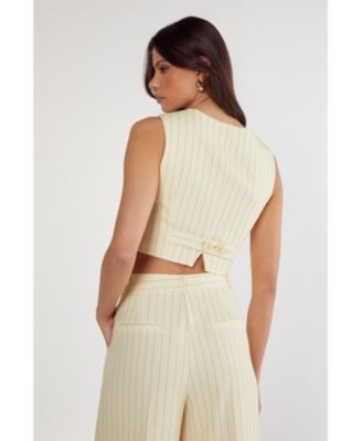 Women's Pinstripe Tailored Top