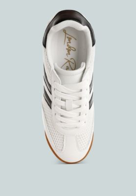 Womens Blaster Casual Striped Lace-Up Sneakers