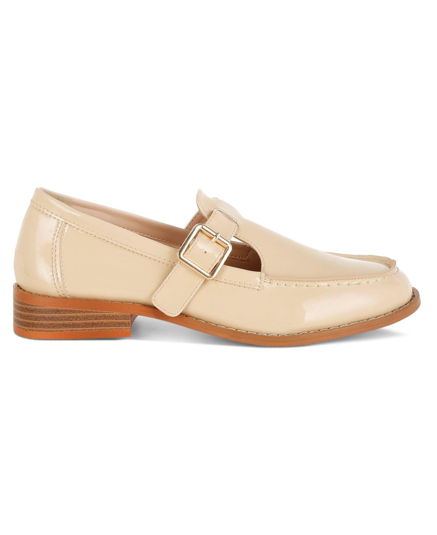 Женские туфли Rag & Co Swenson Patent Pleather Mary Jane, цвет: Бежевый лаковый — фото 5
