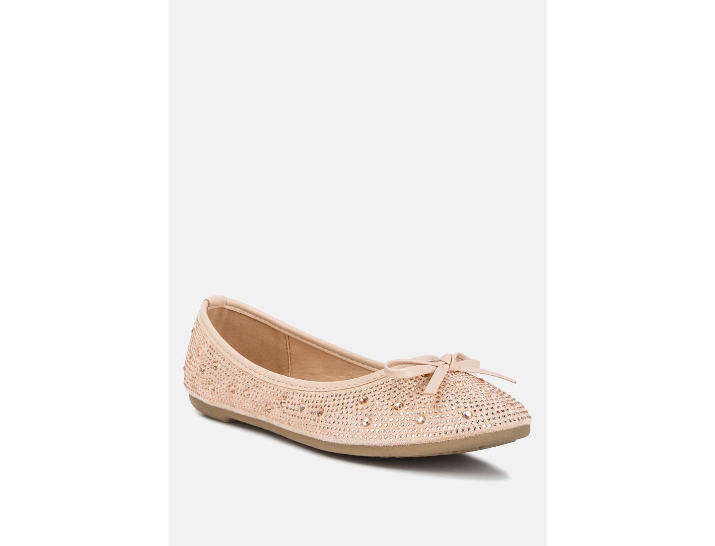 Женские балетки London Rag Hosana rhinestones and stud embellished ballet flats, цвет: Светлый бежевый — фото 3