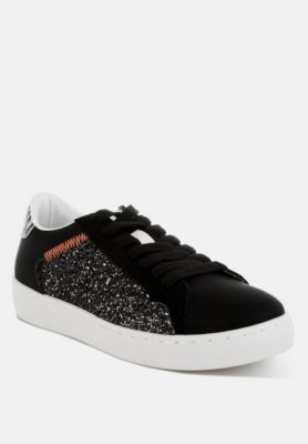 Womens Cosmolight Glitter Faux Leather Sneakers