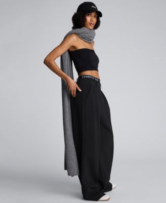 Women's High-Rise Pleat Detail Pants