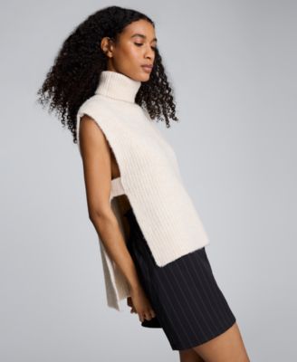Women's Turtle Neck Sleeveless Sweater