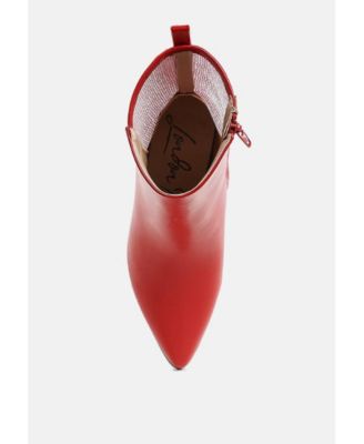 Womens Mimosa Mesh Detail Pointy Ankle Boots