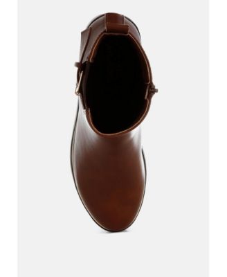 Womens Antorin Chunky Buckle Detail Ankle Boots