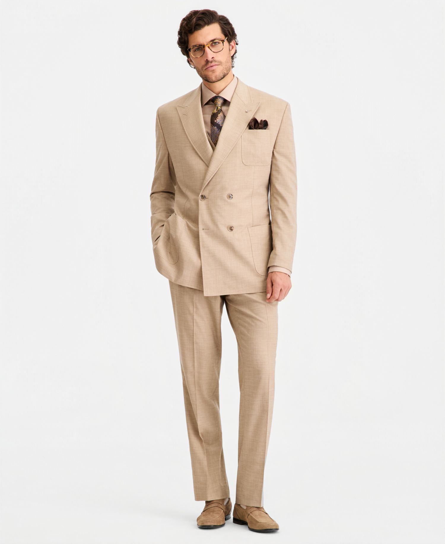 Men's Classic-Fit Double-Breasted Suit Separates Jacket