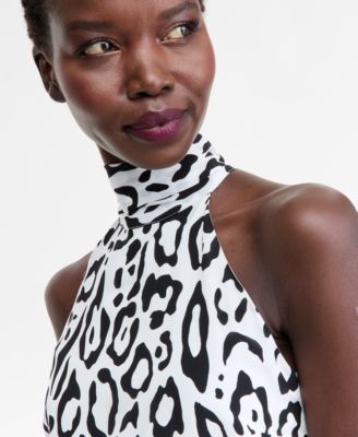 Women's Printed Tie-Neck Halter Top, Macy's Exclusive