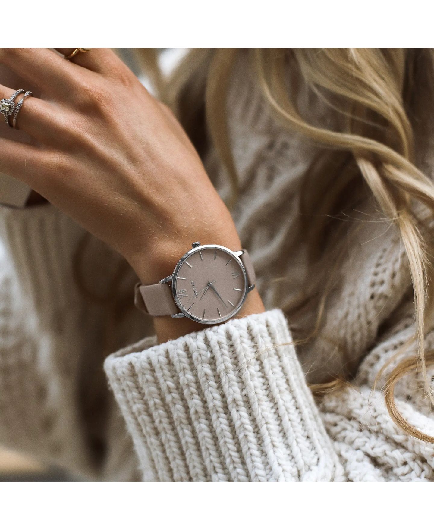 Женские часы Vincero Eros Watch Stainless Steel with Mineral Crystal Glass, цвет: Серебряный серо-коричневый — фото 8