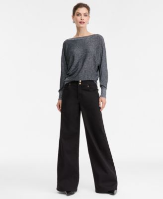 Women's High-Rise Wide-Leg Jeans, Macy's Exclusive