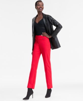 Women's Tummy-Control Pull-On Straight-Leg Pants, 0-28W, Created for Macy's