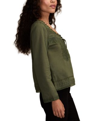 Women's Long Sleeve Lace Swing Top