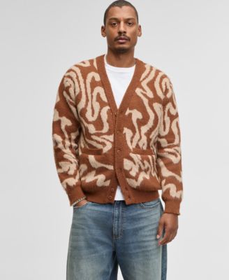 Mode of One - Men's Swirl V-Neck Cardigan
