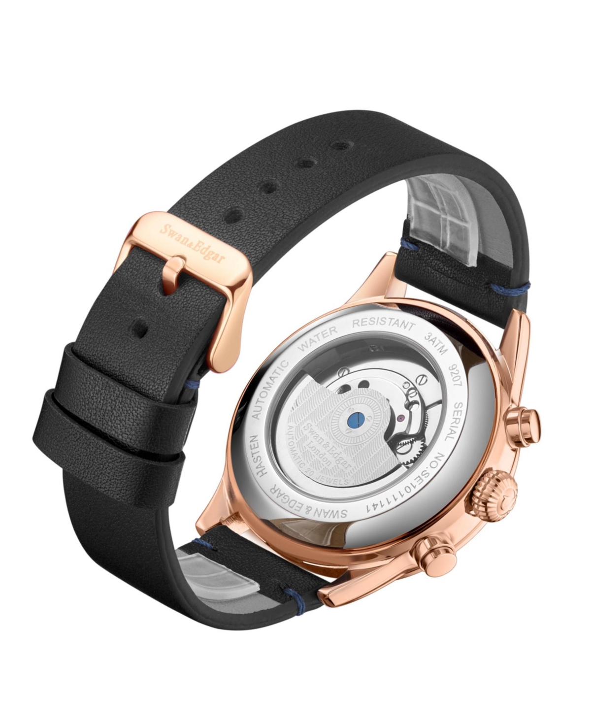 Swan & Edgar Men's Hand Assembled Hasten Auto Rose Blue watches.