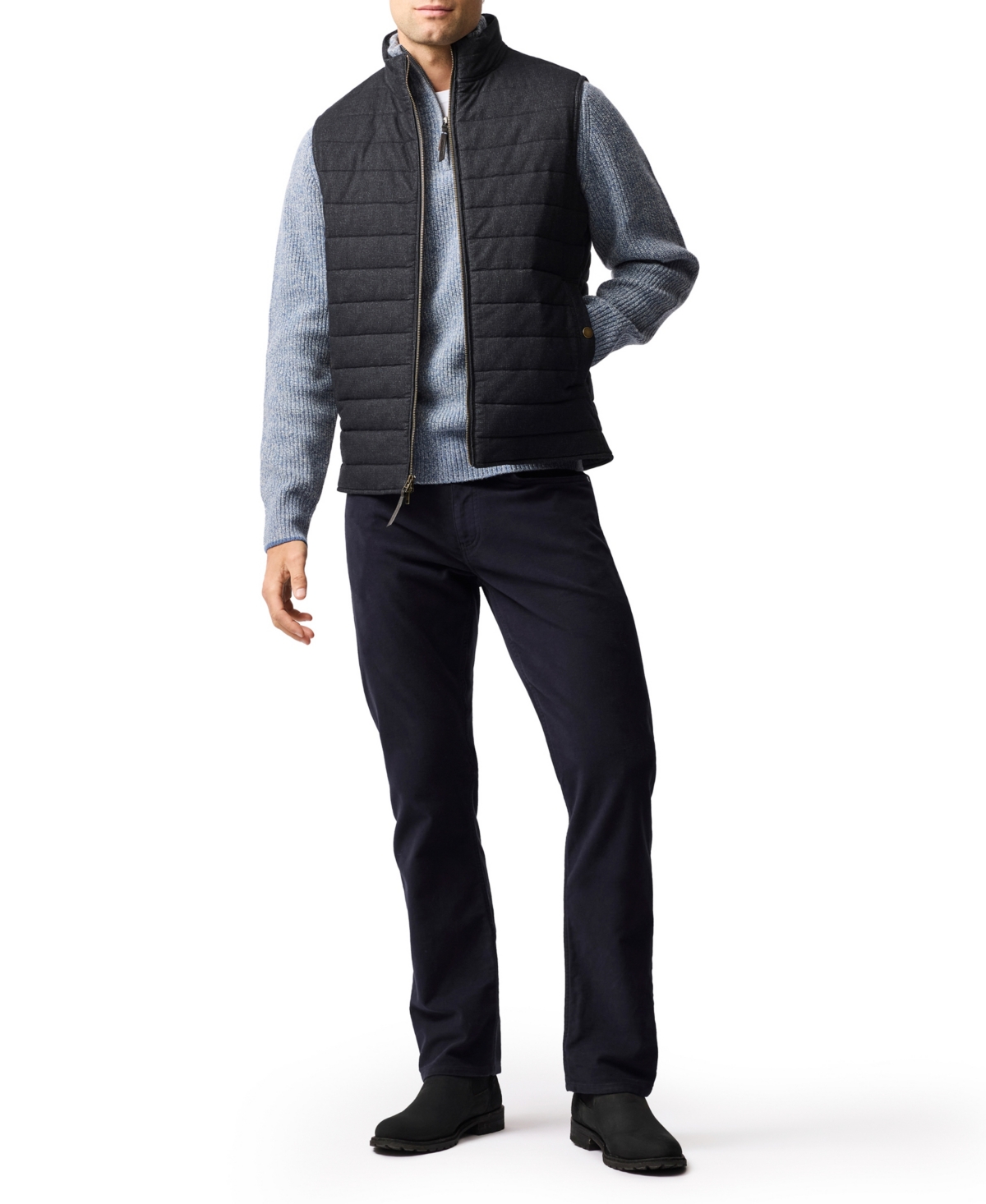 Rodd & Gunn Men's Robbies Road Quarter-zip Sweater In Blue