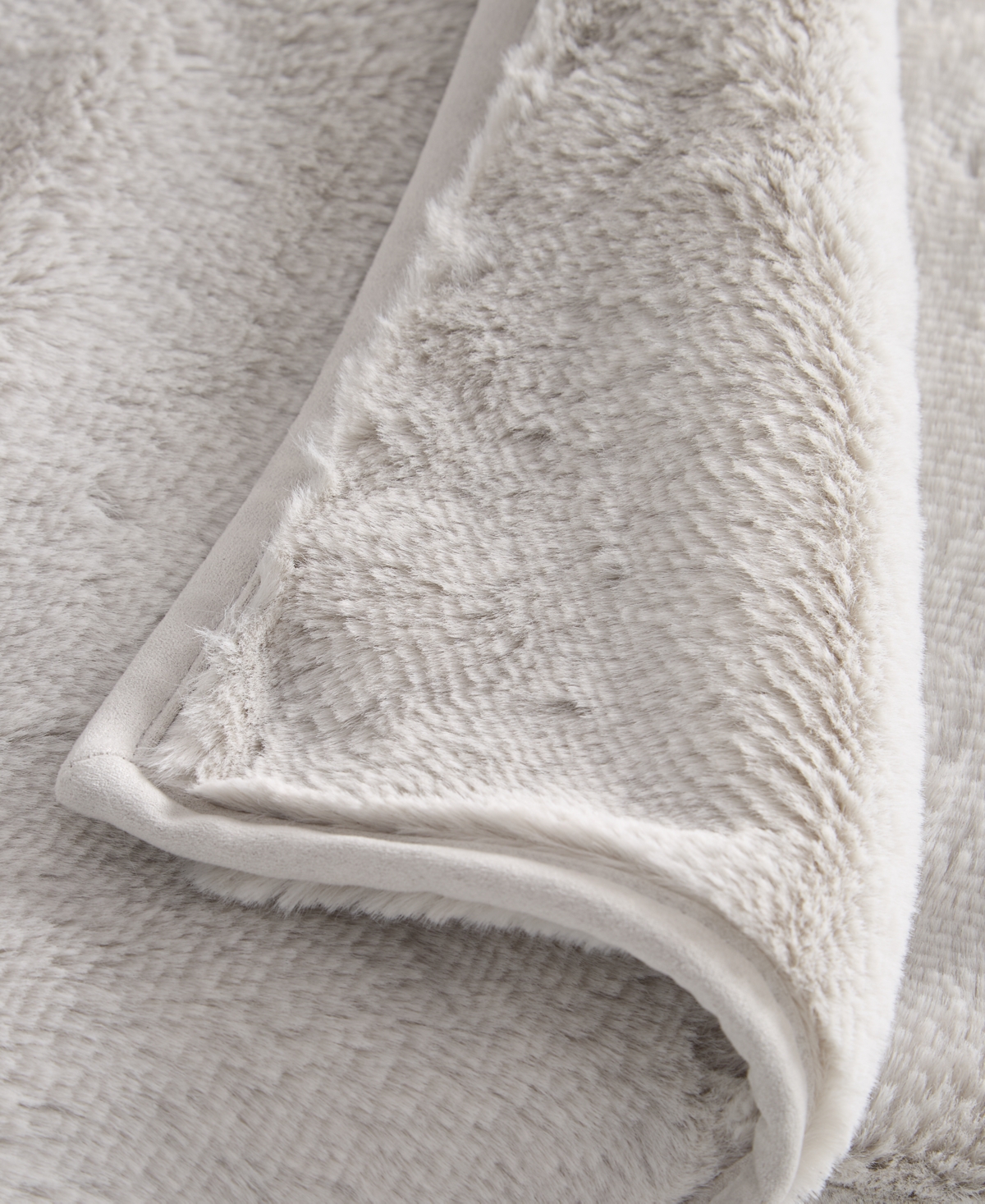 Hotel Collection Double-sided Faux-fur Throw, 50" X 70", Macy's Exclusive In White