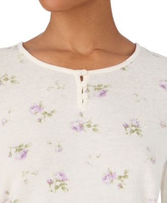 Women's 2 Piece Long Sleeve Top and Pants Pajama Set