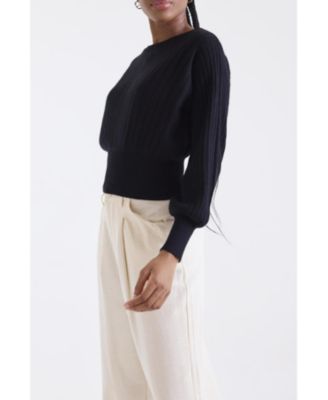 Women's Rosa Ribbed 100% Cashmere Sweater