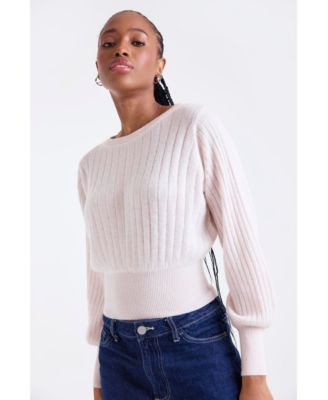 Women's Rosa Ribbed 100% Cashmere Sweater