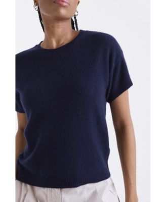Women's Esme Short Sleeve 100% Cashmere Top