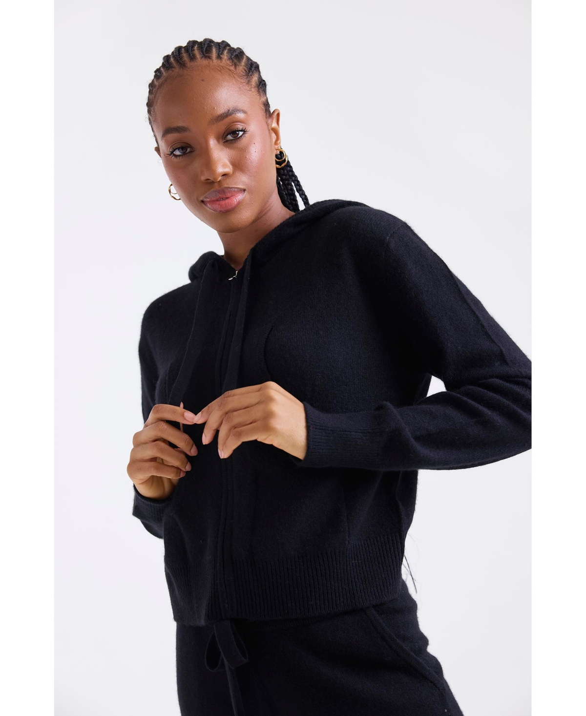 1982 Women's Lavinia Crop Zip Up Cashmere Sweater
