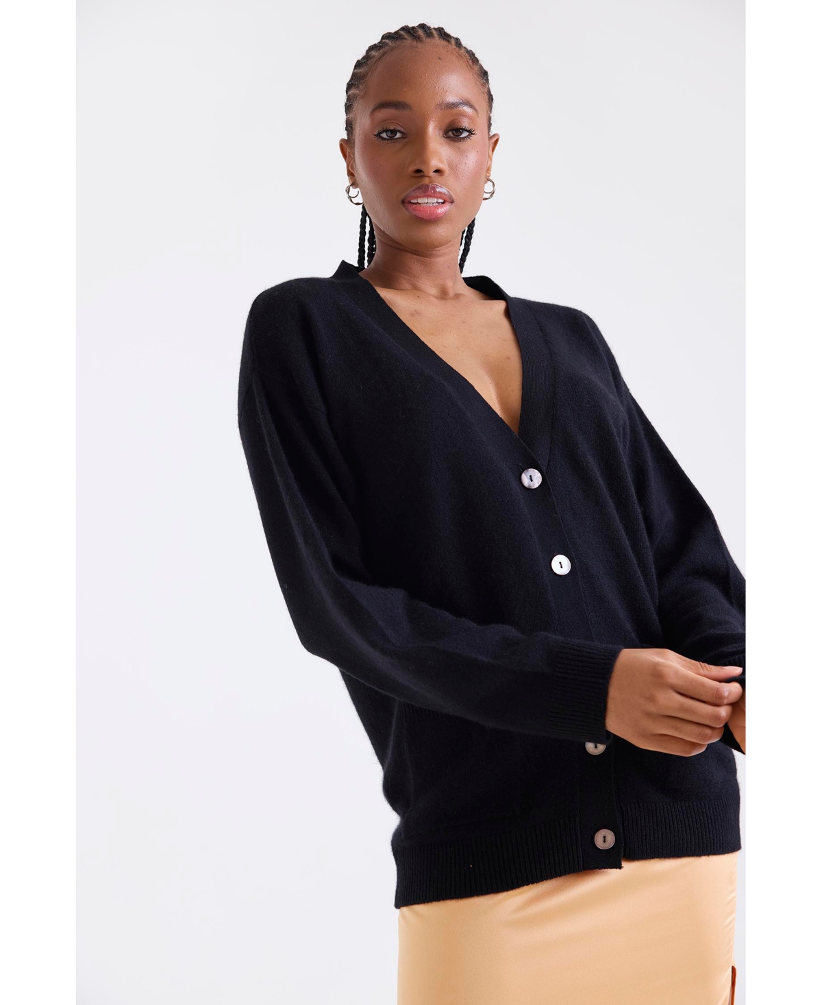 1982 Women's Oceane Oversize V-Neck Cashmere Cardigan
