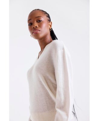 Women's Vee V-Neck 100% Cashmere Sweater