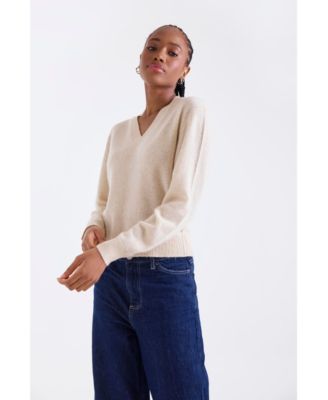 Women's Vee V-Neck 100% Cashmere Sweater
