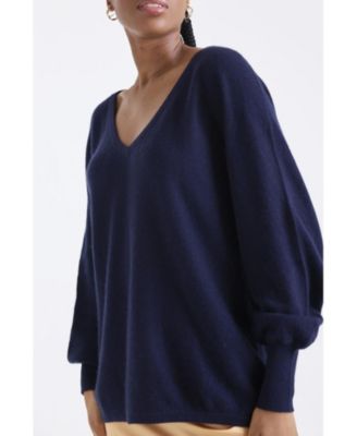 Women's Paros V-Neck 100% Cashmere Sweater